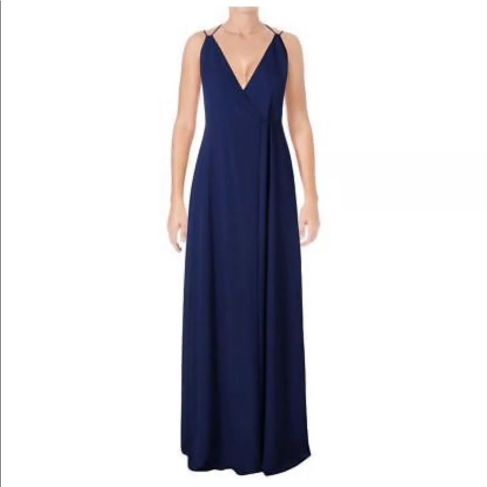 Aidan Mattox Wrap Gown Navy Blue Size0 Women’s NWT